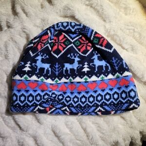Land's End Fairisle Fleece Cap Small NWT
